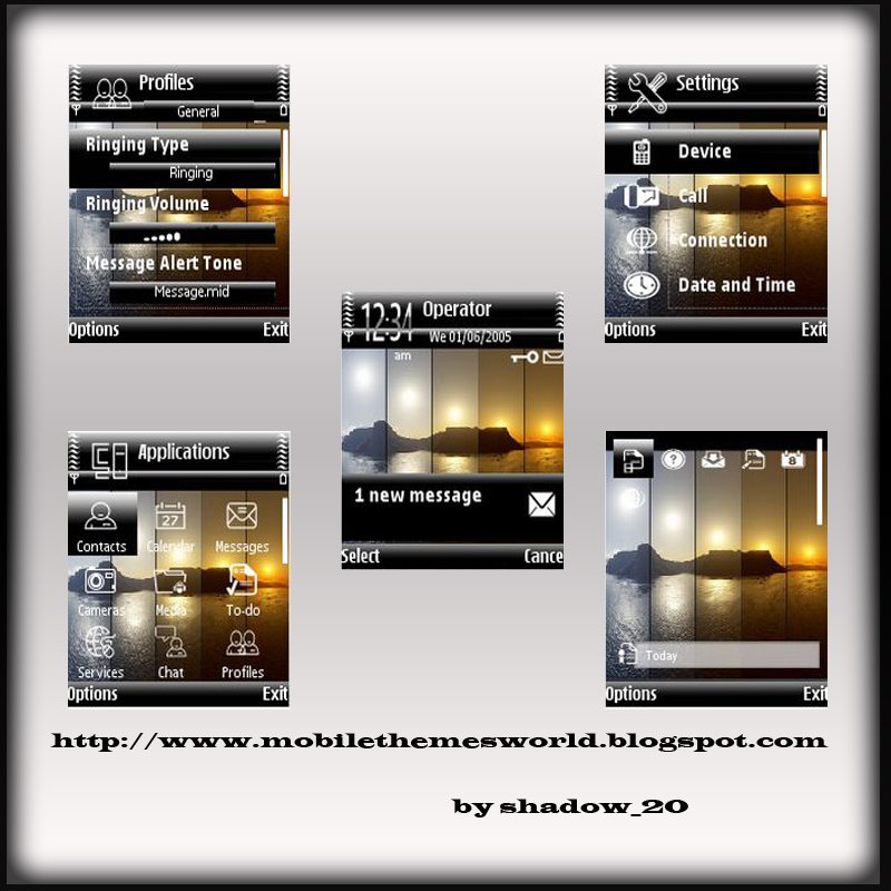 Mirror sunset s60v2 theme by shadow_20