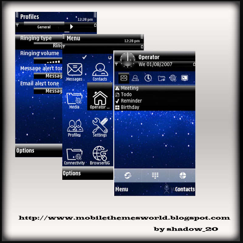 Galaxy theme for s60v5 by TheShadow