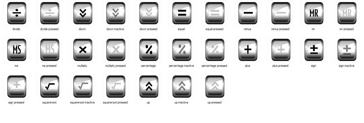 Calculator icons by shadow_20 for carbide.ui – ThemeBowl