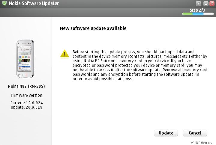 Nokia N97 gets a Firmware update to v20.2.019