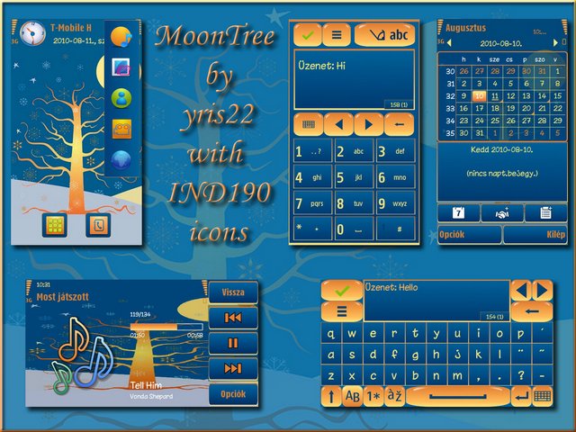 moon tree night theme