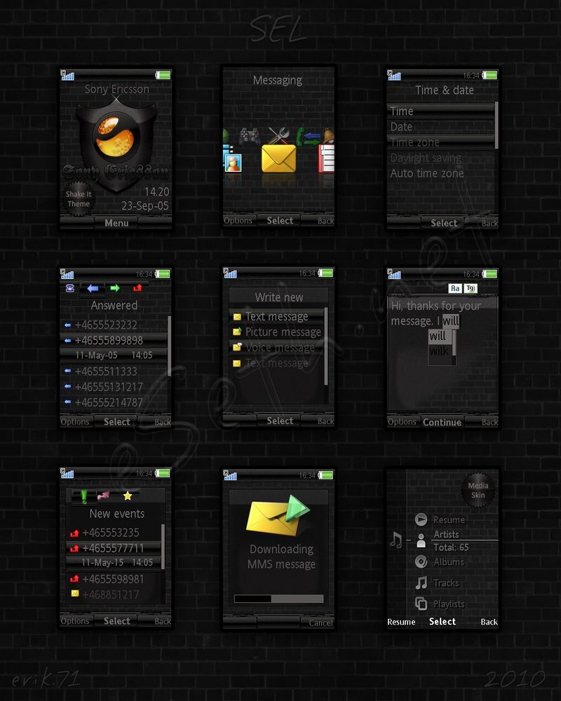 Sel Sony Ericsson themes