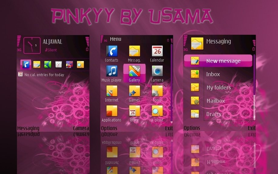 pink nokia n73 theme