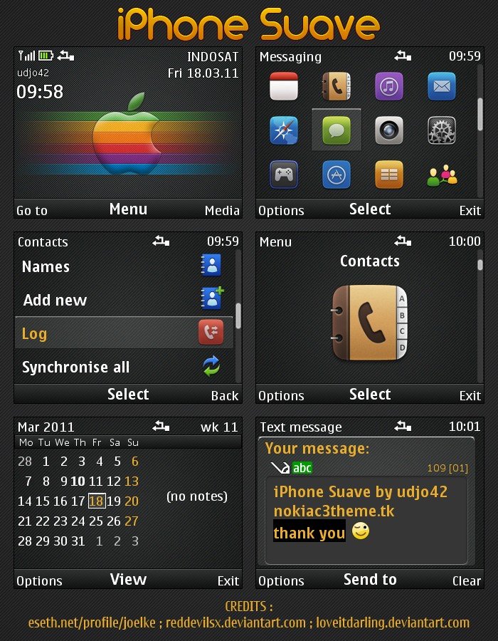 iphone theme for nokia c3 phone suave by udjo