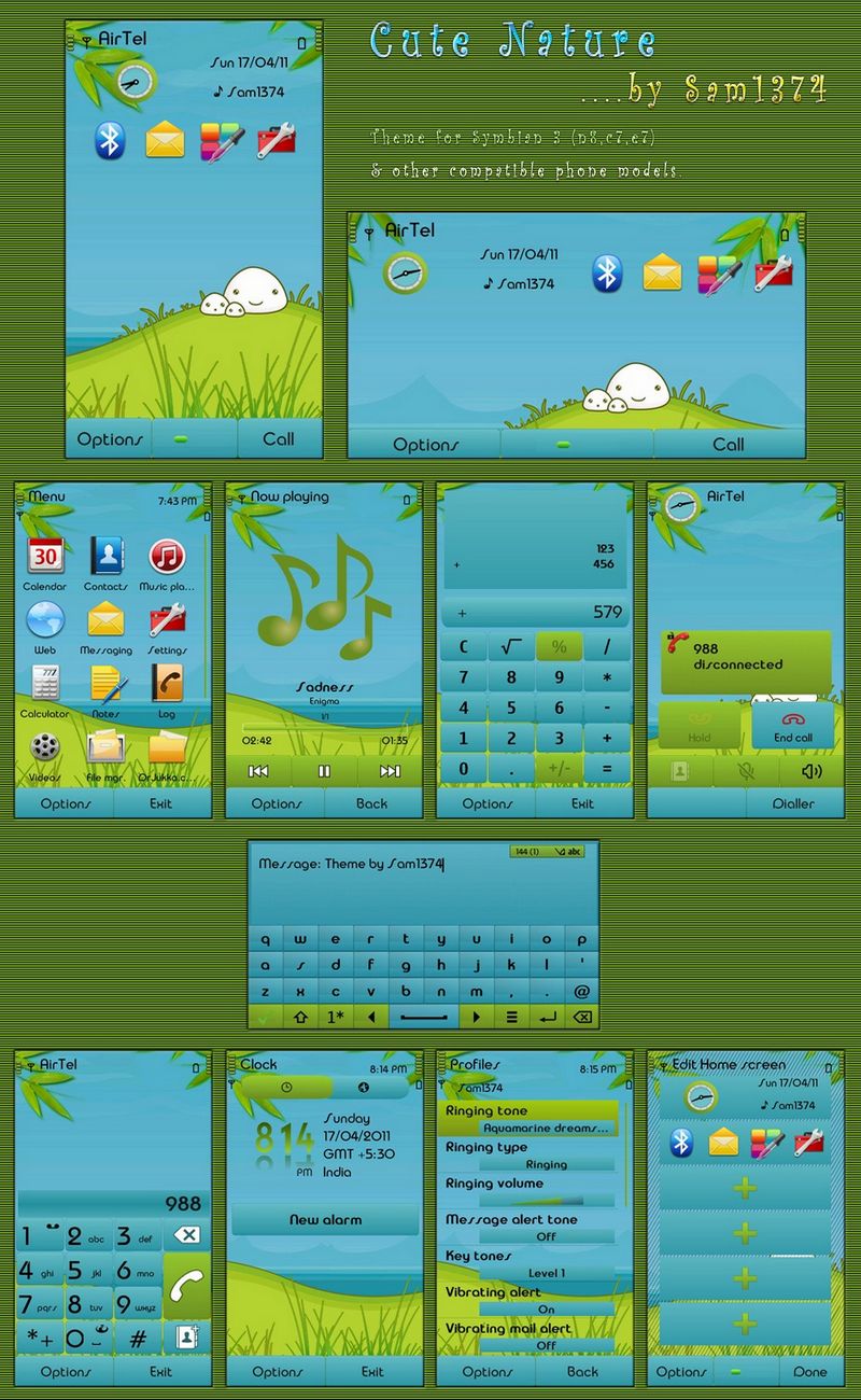 cute nature mobile theme