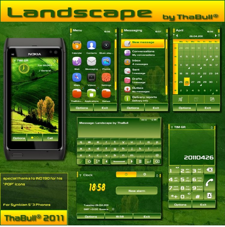 Landscape theme for nokia s3 mobiles