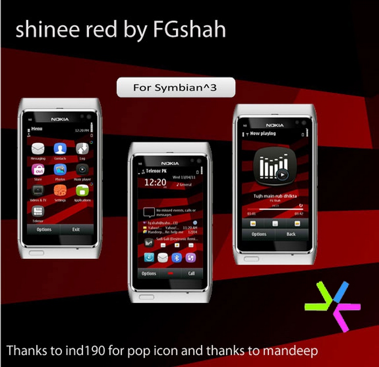 symbian themes shinee red