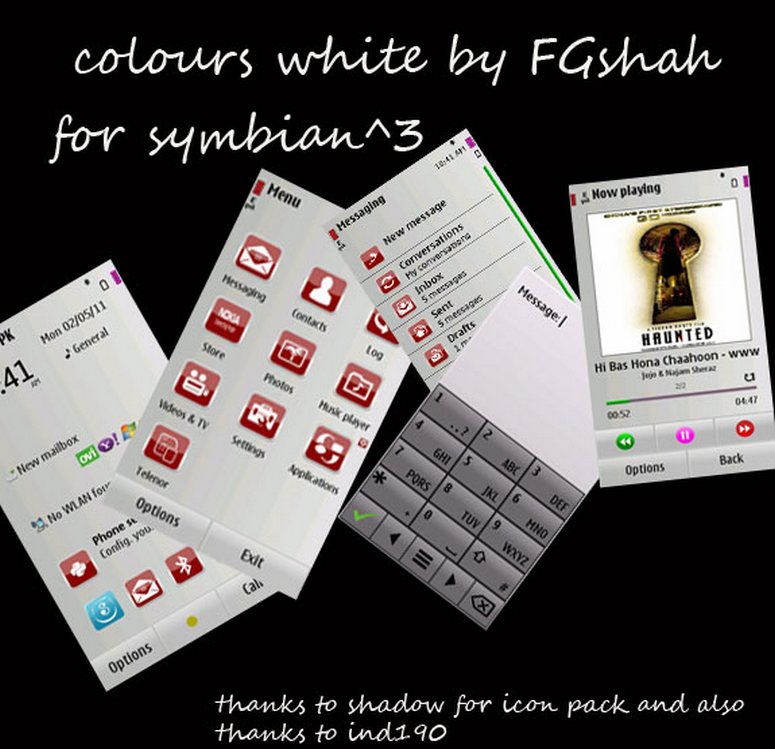 white color symbian theme for nokia by fgshah