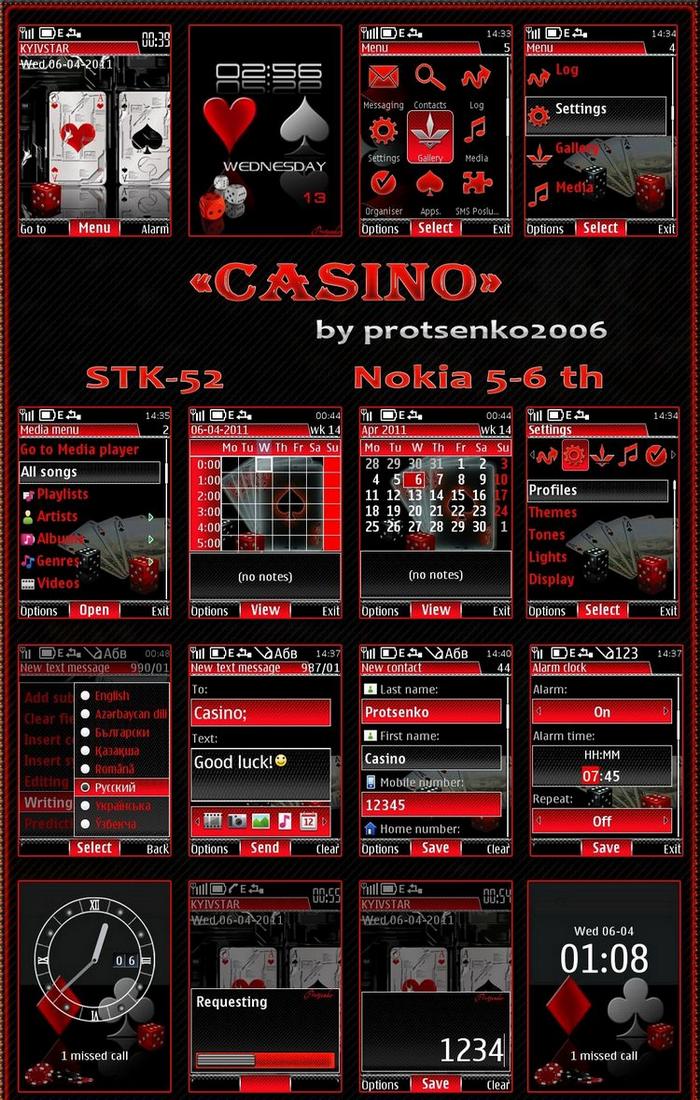 online mobile casino theme for s40v5 and s40v6 phones