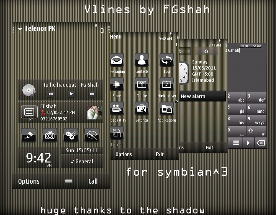 Symbian3 theme vlines