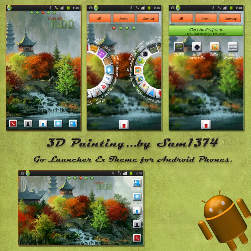 3d painting wallpaper theme for android