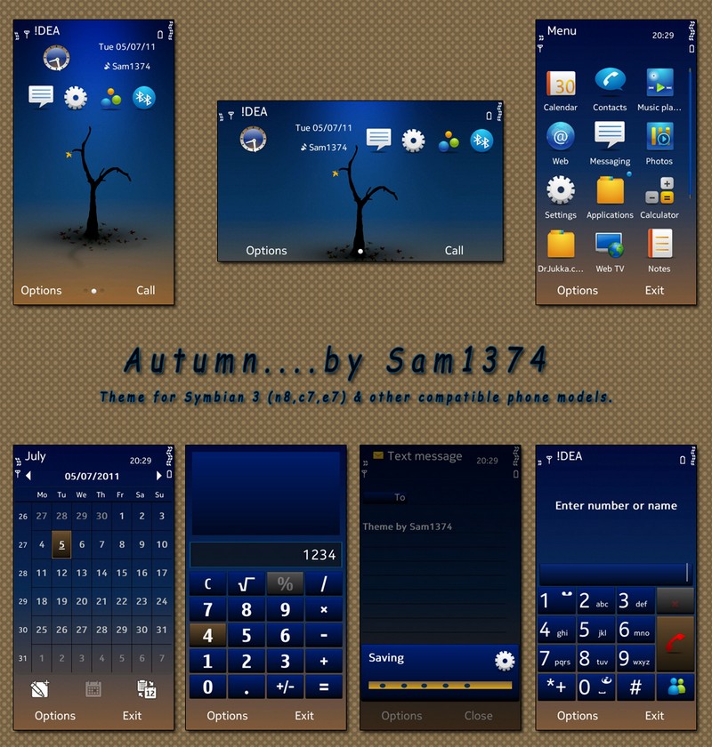autumn season mobile theme by sam