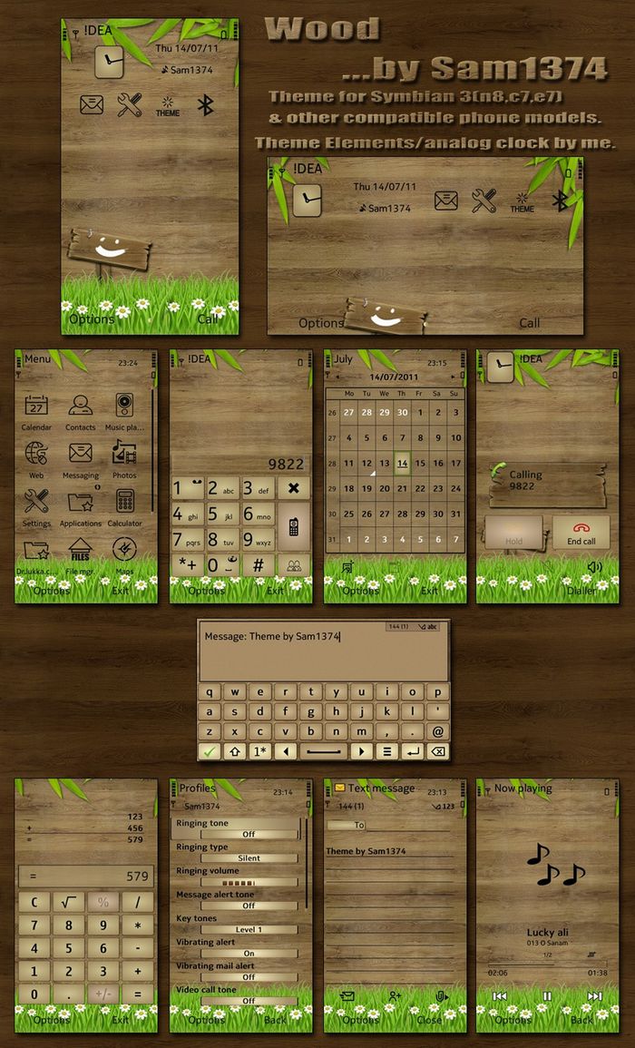 Wood theme for Nokia N8, C7 and E7 by Sam1374