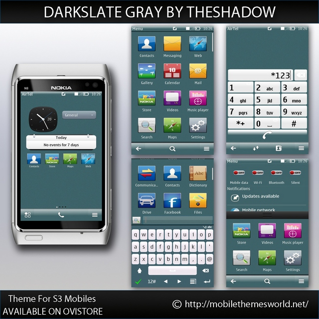 DarkSlate Gray Symbian Belle theme by TheShadow
