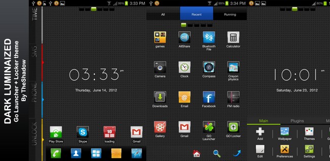 dark lumiaized golauncher and locker android premium theme by theshadow