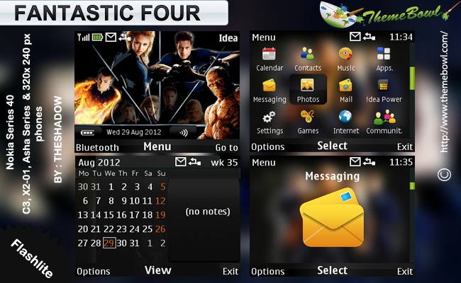 Fantastic Four movie theme for Nokia C3, X2-01 & Asha 200, 201, 302 phones
