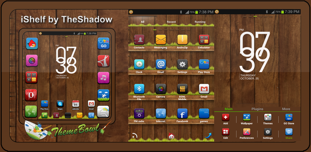 iShelf Go Launcher Ex Android theme by TheShadow