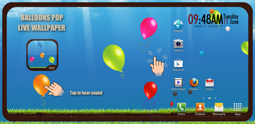 Balloons Pop Free Android S4 Sound Live Wallpaper
