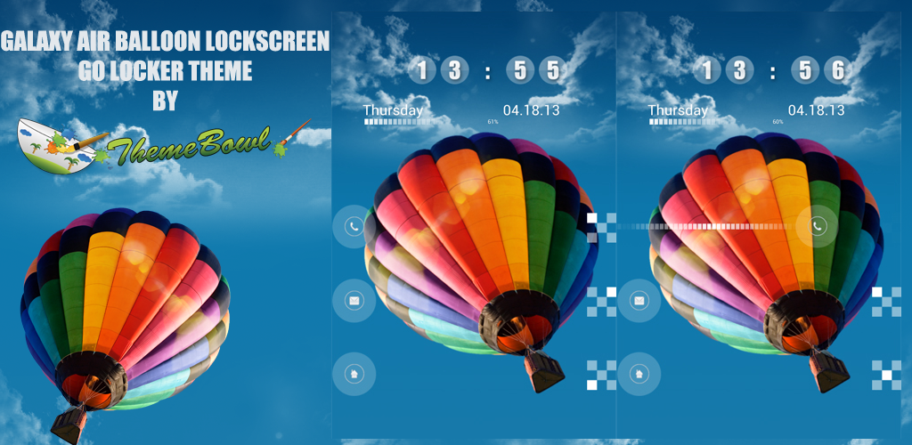 Galaxy S4 Balloons Free Android Go Locker theme