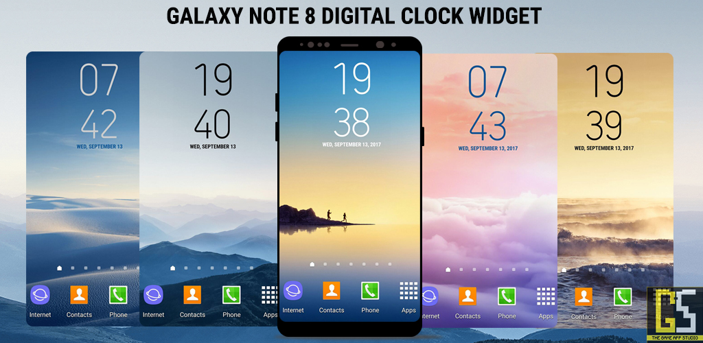 Samsung Galaxy Note8 S8 Clock Widget App