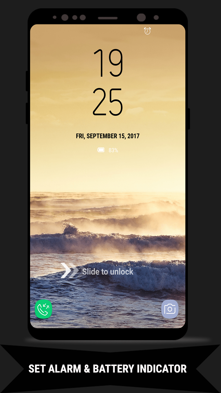 Lock Screen Galaxy Note8 DualClock Theme Wallpaper | ThemeBowl